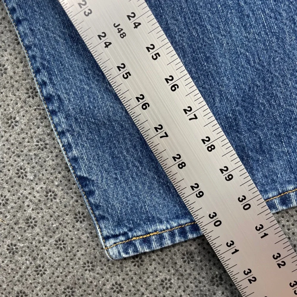 Vintage Y2K Levis 501 Straight Leg Jeans Mens 36x30 Medium Wash Blue Button Fly